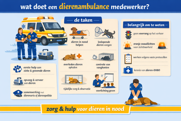 Wat doet een dierenambulance medewerker